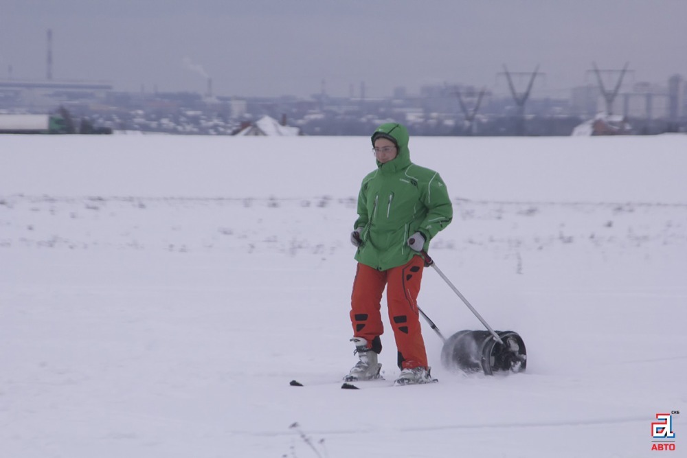 Буксировщик лыжника «Снегирь», Подольские поля, покатушки, СКБ «Авто»